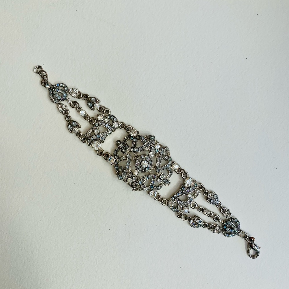 Vintage Ornate Rhinestone Bracelet